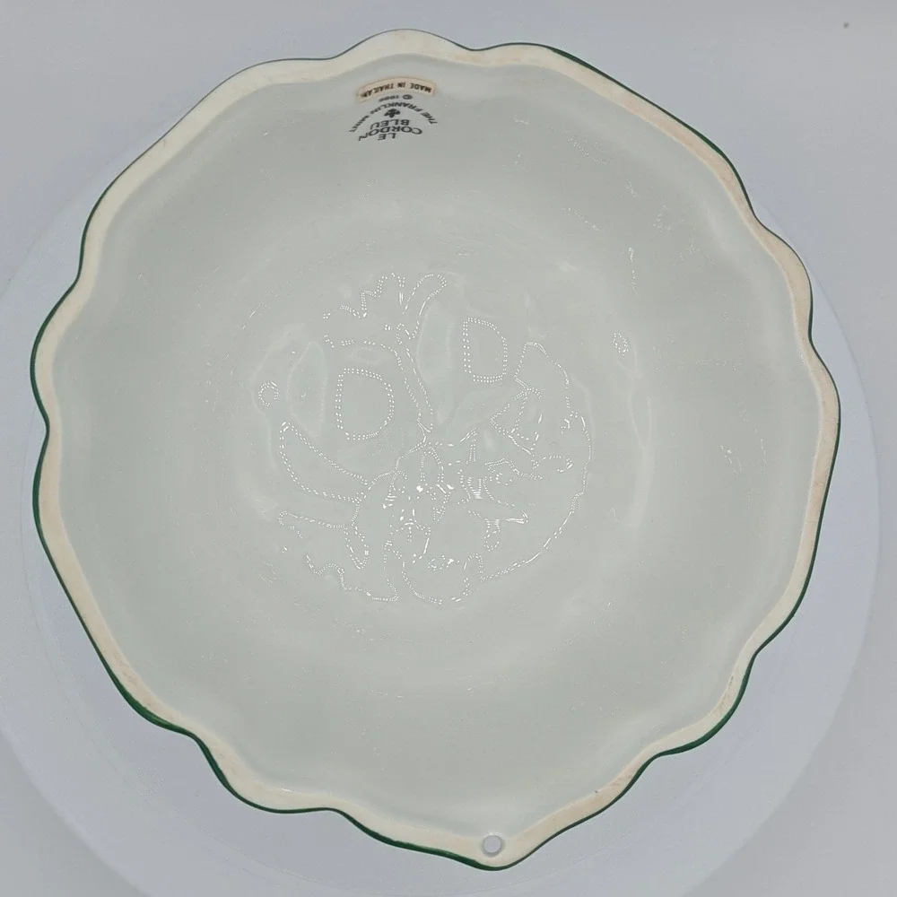 Le Cordon Bleu Jelly Mold Bowl Plum Floral Ceramic Vintage‎ 1986 Franklin Mint